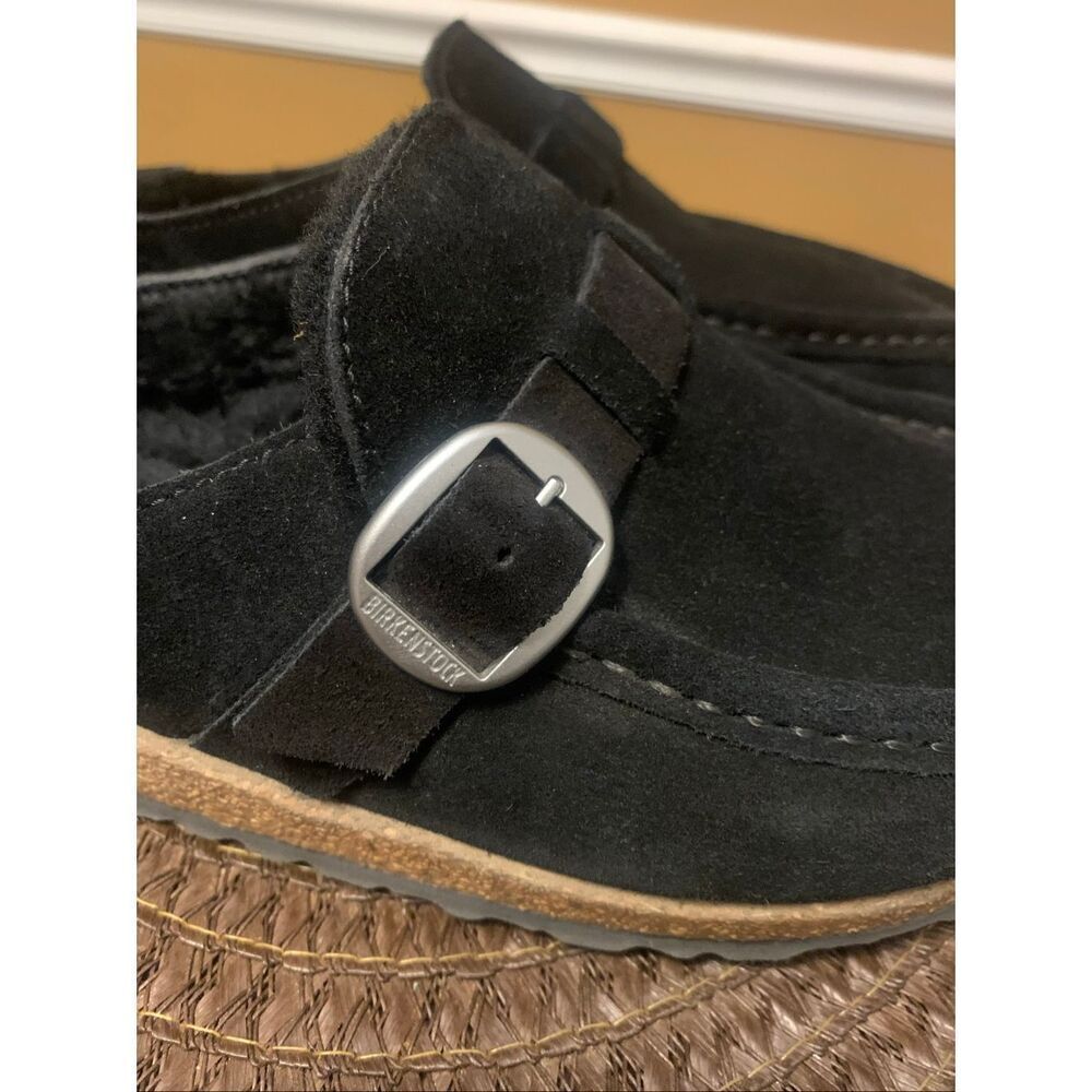 Birkenstock Women's Narrow Fit Buckley Shearling Clog Black US:9-9.5/EU 40 - Picture 5 of 9